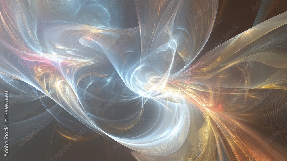 Poster a digital abstract representation of light waves traveling at immense speed through space, with ener