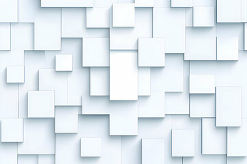 White 3D Square Abstract Background