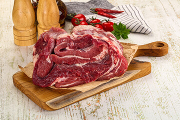Raw beef meat for cooking