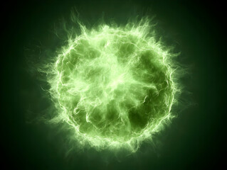 Green Energy Orb Abstract Background