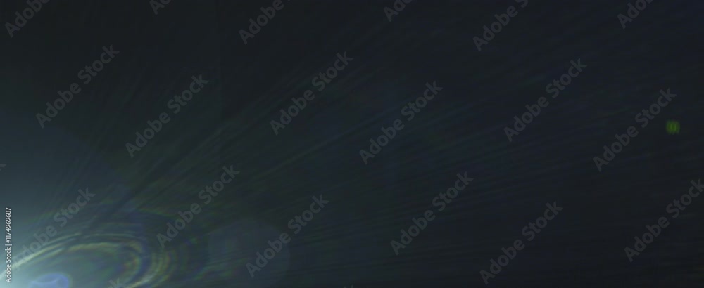Poster abstract cosmic light rays in dark space with subtle circular patterns emanating energy