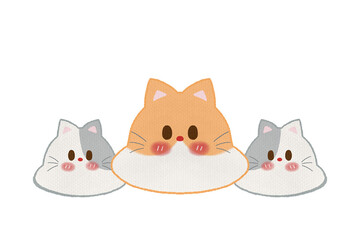 Three cat clipart