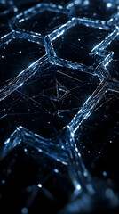 Abstract 3D Network Glowing Illustration