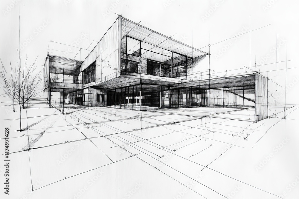 Poster architectural plans and drafting tools a guide to design and building processes