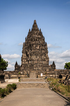 Prambanan temple on a sunny day, Yogyakarta, Java, Indonesia
