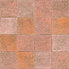 Fototapeta premium TERRACOTTA FLOOR WITH SQUARE SHAPED - Tiles seamless texture useful for rendering applications