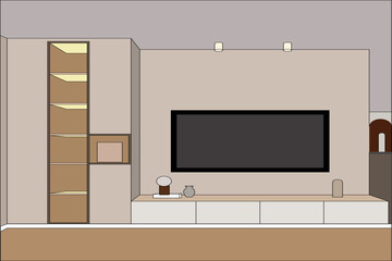 Living and bed room interior design