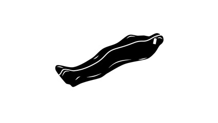 Dead Body Covered with Body Bag , black isolated silhouette