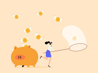 Loss of money due to business failure or investment mistakes