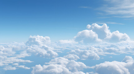 digital vintage blue sky and white clouds graphics poster background