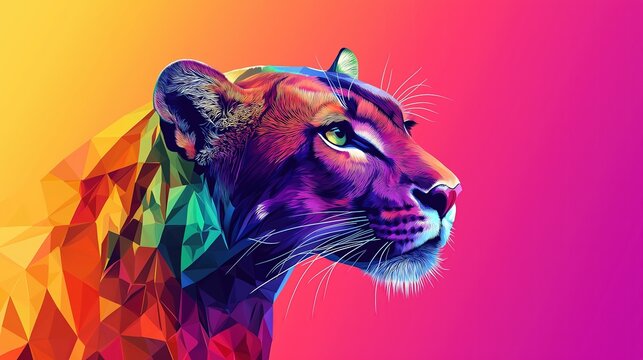 A colorful puma
