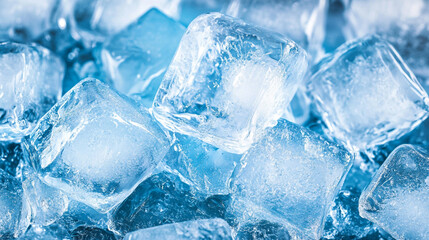 Obraz premium Ice cube food background, Different crystals of ice