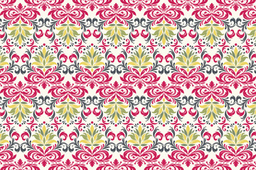 abstract seamless floral textile design featuring vintage patterns and ethnic motifs for wallpaper and fabric applications