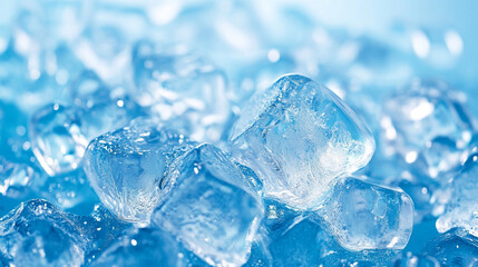 winter blue ice cube texture background, background with ice cubes