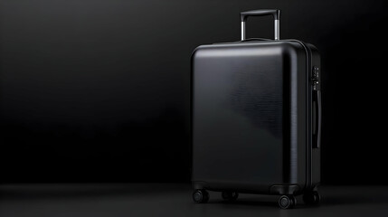 Black Suitcase 3D Render