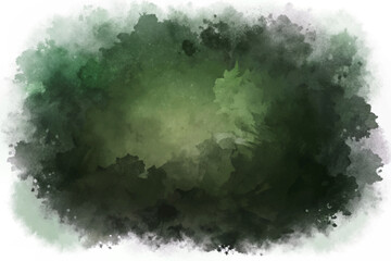 Abstract green watercolor background, soft texture, artistic design, nature-inspired, versatile for various projects.