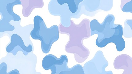Abstract blue and purple shapes digital art contemporary design modern aesthetic vibrant colors