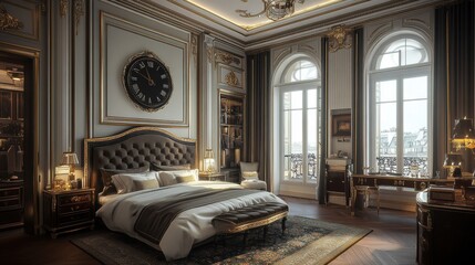 Luxurious Parisian Bedroom Interior Design