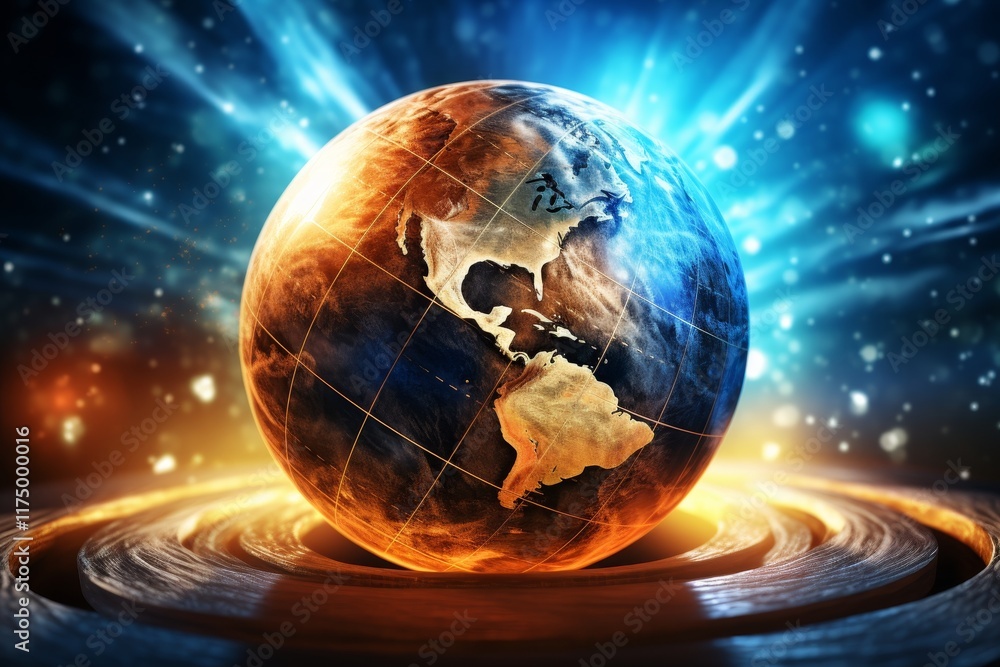 Aufkleber exploring global network connectivity innovations in digital technology and business integration