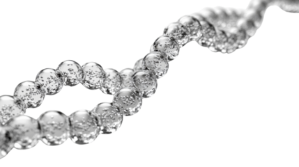 DNA STRUCTURE ISOLATED ON WHITE BACKGROUND