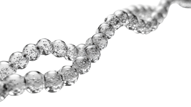 DNA STRUCTURE ISOLATED ON WHITE BACKGROUND