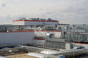 Naklejka premium Ventilation ducting and air handling units