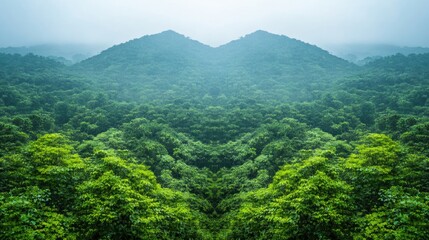 Obraz premium Misty Green Mountains