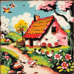 Dutch Polychrome Tile 19th Century