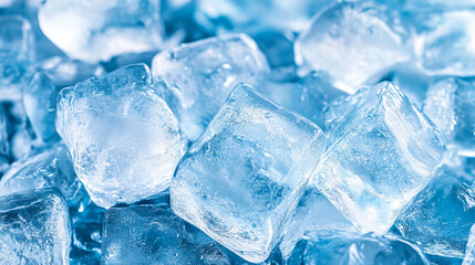 Obraz premium Ice cubes, cool summer background, background, ice cubes texture wallpaper,