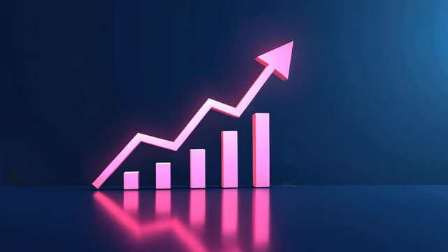 Growing Sales Performance Chart Illustrating Upward Trend in Business Development Over Time.