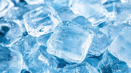Obraz premium Ice cubes, cool summer background, background, ice cubes texture wallpaper,
