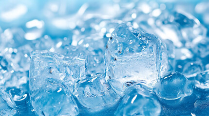 Icy Shards: Crushed Ice Background, Frosted Fragments, Cool Blue Ice Crystals with Frosty Texture.