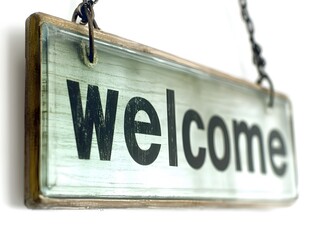 hanging words "welcome"