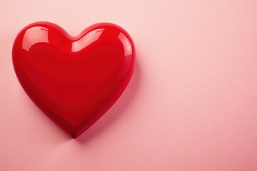 Obraz premium Classic red heart silhouette, perfect for Valentine's Day , elegant, red