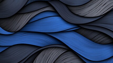 Fototapeta premium Abstract Dark Blue and Black Wavy Background Texture