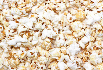 background puffed zea corn, popcorn