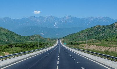 Naklejka premium A road to the mountain