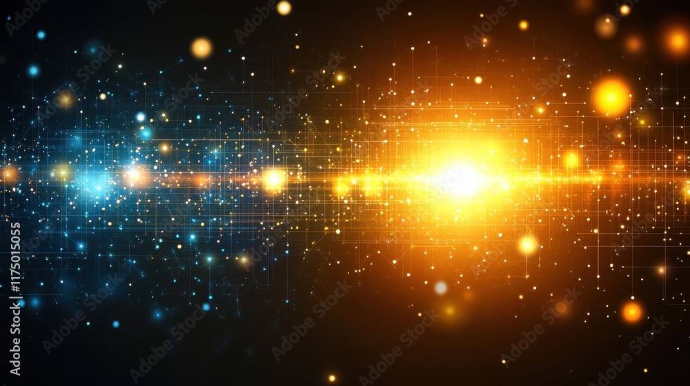 Poster abstract futuristic digital grid background. data flow and network connection concept. ideal for tec
