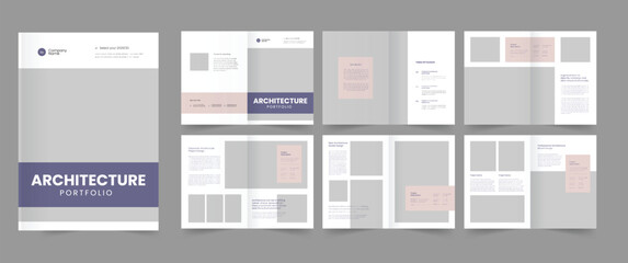 Architecture Portfolio, Digital Portfolio and Personal Portfolio Template, Pamphlet Brochure Design