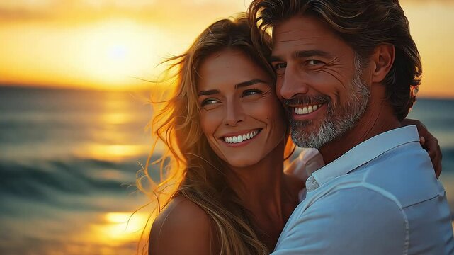 Couple, love and sunshine with happiness, adventure and romance. A man hoding a woman with vacation, getaway trip or summer with honeymoon or retreat.