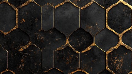 Dark geometric background with gold inlay. Ideal for luxury branding, website backgrounds, or elegant presentations.