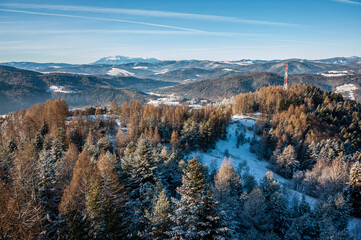 Polska zima w górach, Beskid Sądecki, Muszyna.