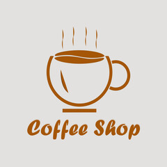 Coffee shop logo vector illustration. Coffee icon symbol.  A logo for coffee with a coffee cup on it