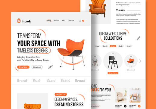 Furniture Landing Page Design