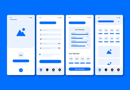 Mobile App Wireframe Layout UX Template