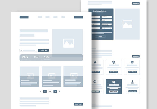 Medical Center Wireframe