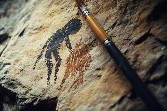 Cave art mastery  ancient artists creating stunning rock paintings in prehistoric caves