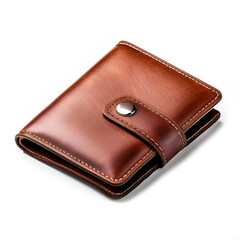 A neatly folded designer wallet in brown leather