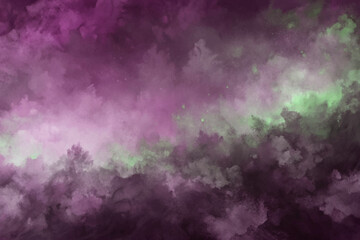 Abstract purple background, soft gradient hues, ethereal cloud textures, artistic digital design, vibrant color blend.