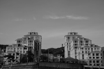 神戸市東灘区の住吉川周辺の景観
